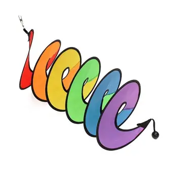 

Rainbow Wind Spinner 24 Inch Colorful Hanging Yard Decoration #BO