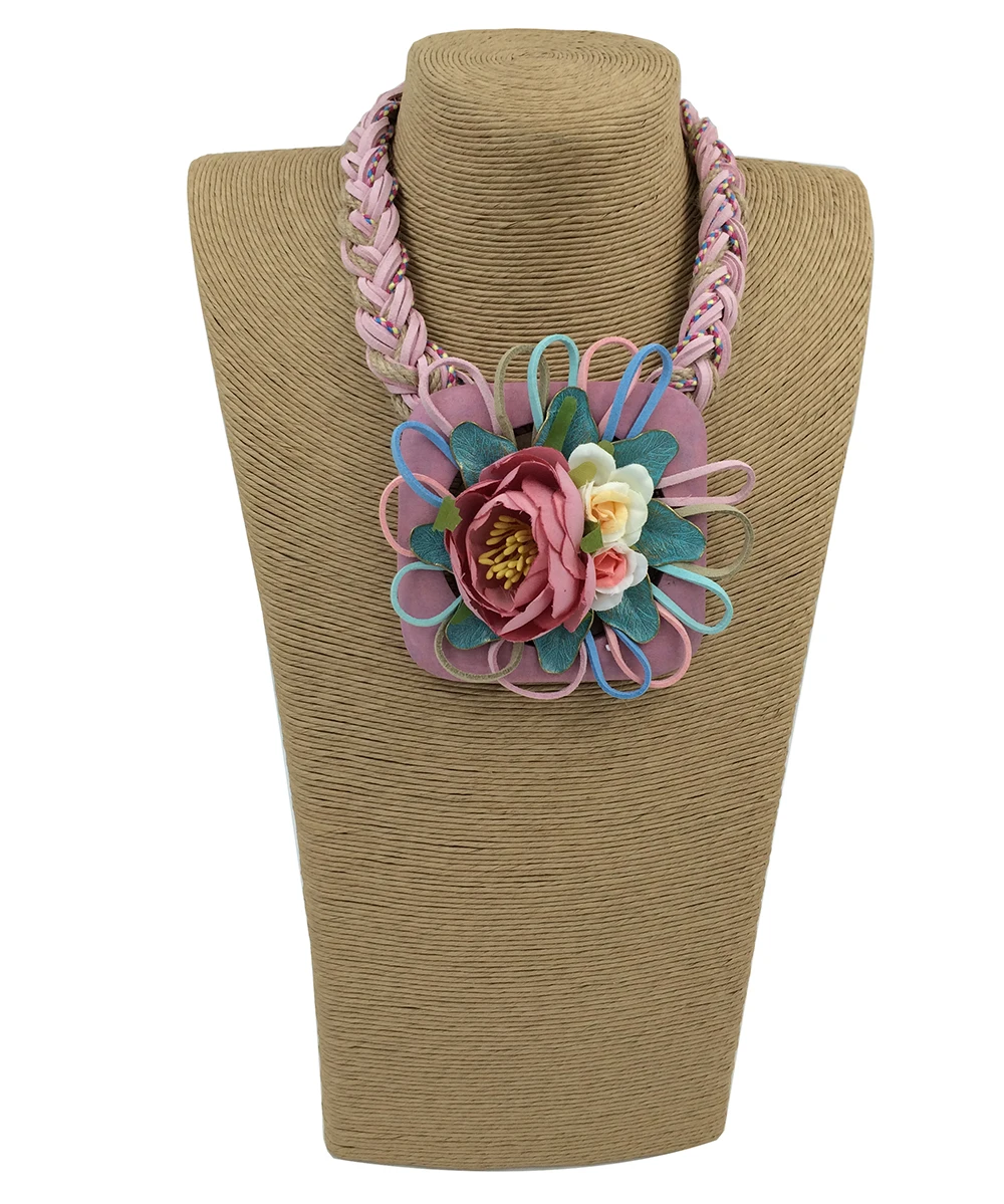 2017 new arrival women pendant necklaces big drop Rose flower Retro Choker necklace vintage leaf flower tattoo necklace collar