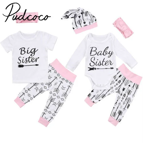 

Emmababy Newborn Infant Baby Girl Sister Matching Outfits Clothes Set Bodysuit Pants