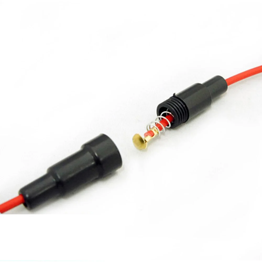 

2015 Hot New 5 Pcs Black Red Plastic Screw Type 22 AWG Wire 5 x 20mm Inline Fuse Holder