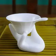 Продвижение белый керамический ручной работы улун Pu 'er кофейное чайное ситечко сетка diver Чай infuser лучший чай подарок T3