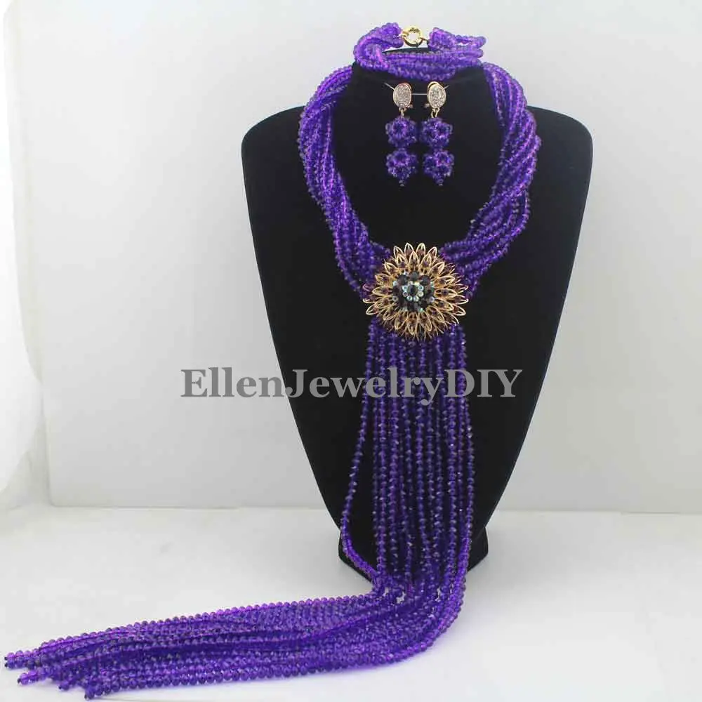

Nigerian Wedding African Beads Jewelry Set African Costume Jewelry Sets Beads Free Shipping W12145