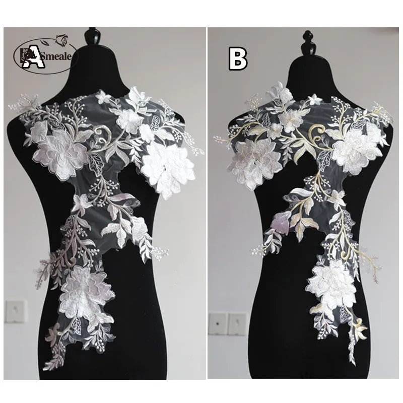 

New Fashion Embroidery Lace Patch Can Be Used for Wedding Dress Decoration DIY Clothing Accessories 40*61cm RS1771