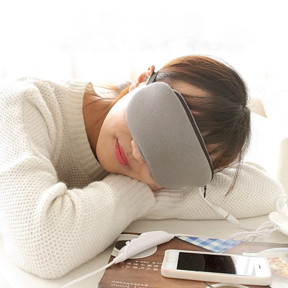 Grinigh Comfortable USB Heated Sleep Mask with Hot Steam Eye SPA Gray