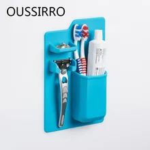 Новые яркие силиконовые Ванная комната органайзер для зубных щеток Держатель сильный Зубная щётка держатель для Ванная комната зеркала Душ мягкий держатель инструмента