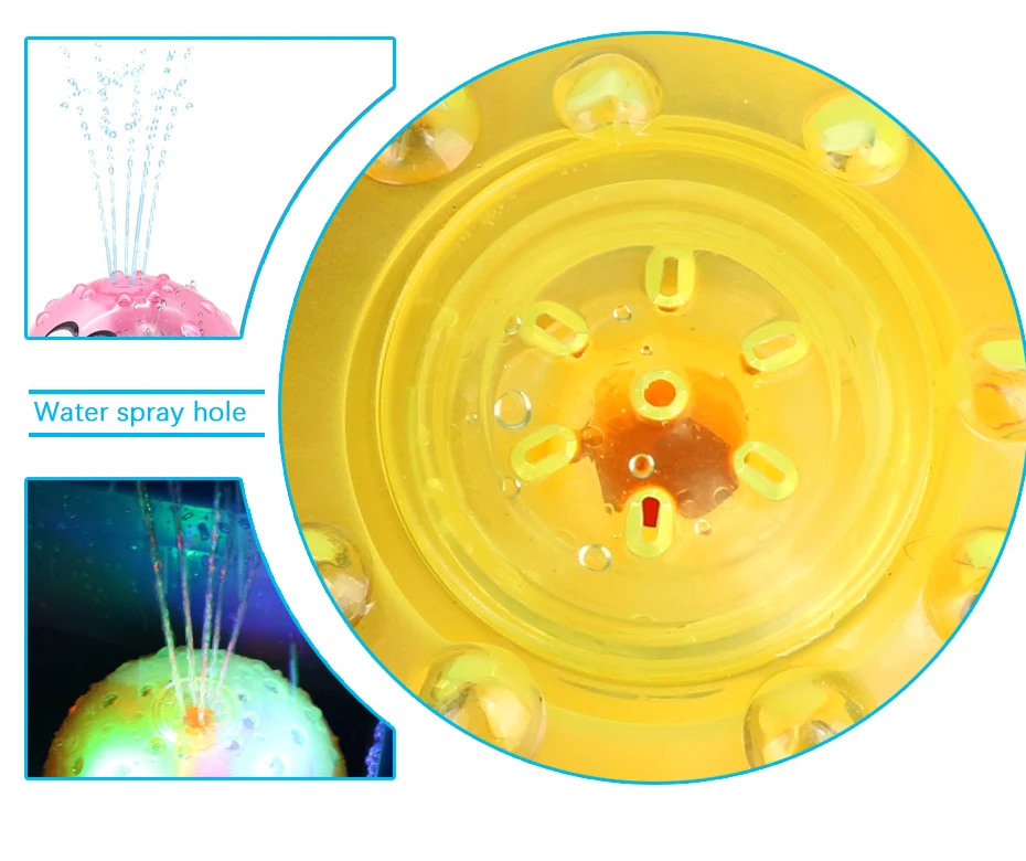 Игрушки для ванны спрей свет воды вращается с душевым бассейном детские игрушки для детей малышей плавание вечерние ванная комната
