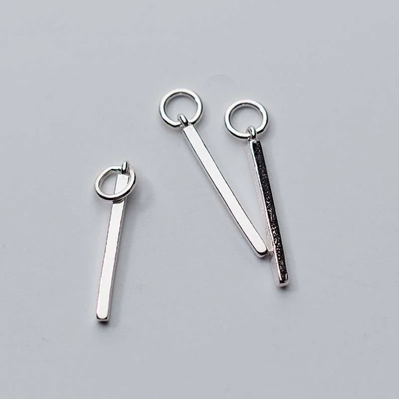 

Fashion Silver Stick With Ring Dangle Charms 21x1.5mm European Women Earrings Bracelets Pendants Accessories DIY Jewelry Making
