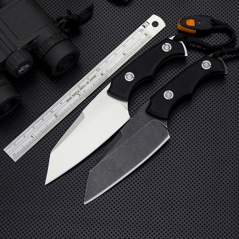 

EDC Full Tang Survival Fixed Blade Knife D2 Steel Tactical Knife Outdoor Jungle Knives Hunting Tools Self Defense Rescue Knives