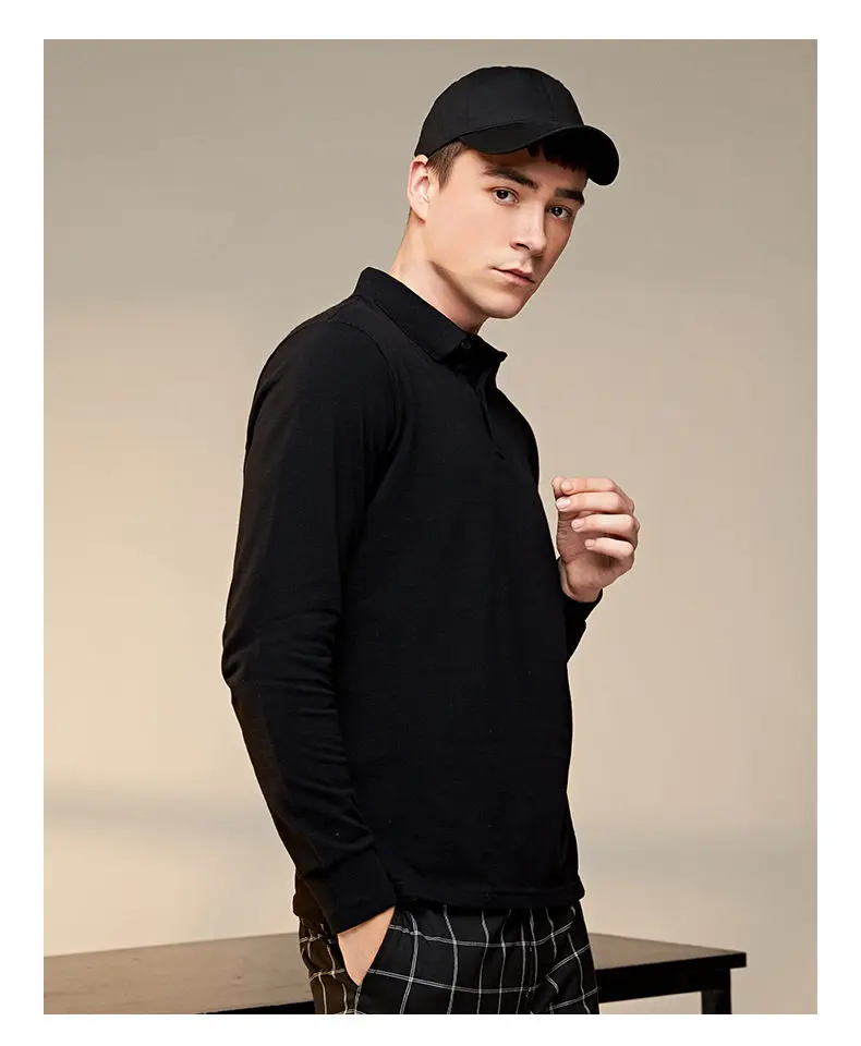 5XL 6XL Muls Polo Men100% Cotton Long Sleeve Basic Pattern Casual Mens Polos Male Plus Size High Quality White Orange Green Blue 12