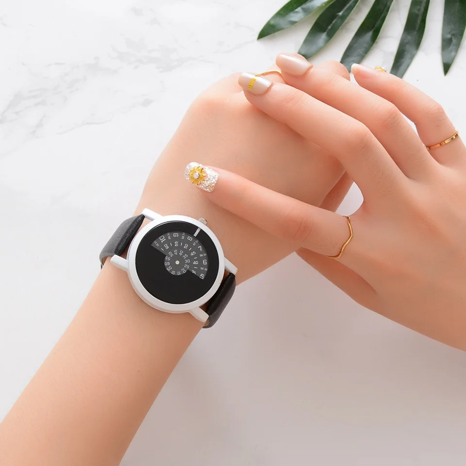 Креативные Дизайнерские наручные часы с камерой, простые специальные цифровые диски, модные кварцевые часы для мужчин и женщин