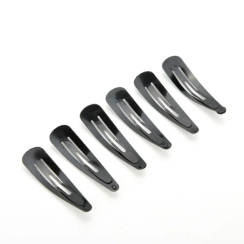 

100 Pcs/lot Black Hairgrips Barrettes Head Hairpins Baby Hair Snap Clips Accessories For Women