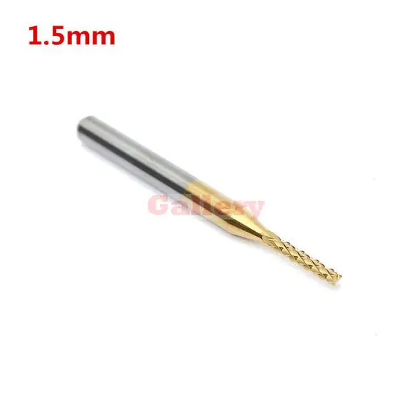 

1.5 Mm Tungsten Steel Titanium Coat Carbide End Mill Cutter Engraving Bit Cnc Pcb Rotary Burr Drill Mill Grinder 1 Drill Bit