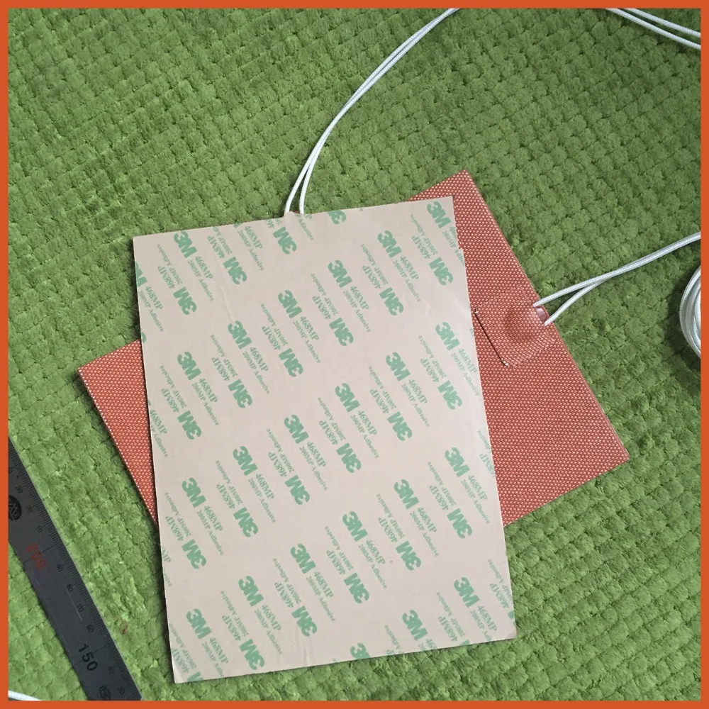 

Silicone heating pad heater 150mmx340mm 220V 400W for 3d printer heat bed 1pcs flexible heater silicone heating