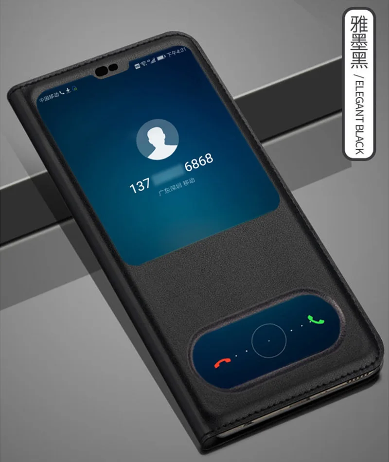 Black Кожаный чехол для телефона с откидной крышкой для на huawei хонор 8X Enjoy Max Honor8X Honor8 X V10 View 10 лайт чехлы противоударный чехол с прозрачным окном - Цвет: Black