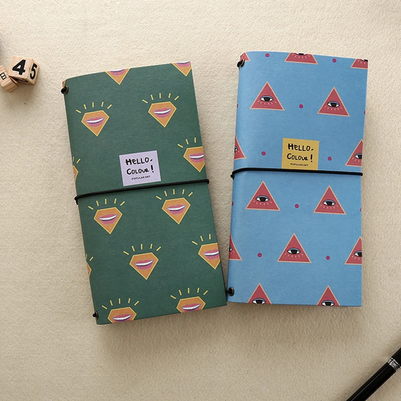

Creative Hello color paper Cover Planner Notebook Diary Book Exercise Composition Binding Note Notepad Gift Stationery