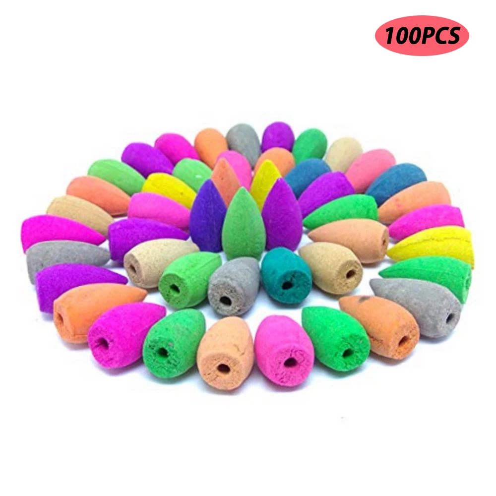 

100Pcs Household Natural Reflux Incense Tea Smoke Backflow Incense Or Gourd Burner Fragrant Reflux Aromatherapy Cones Regulating