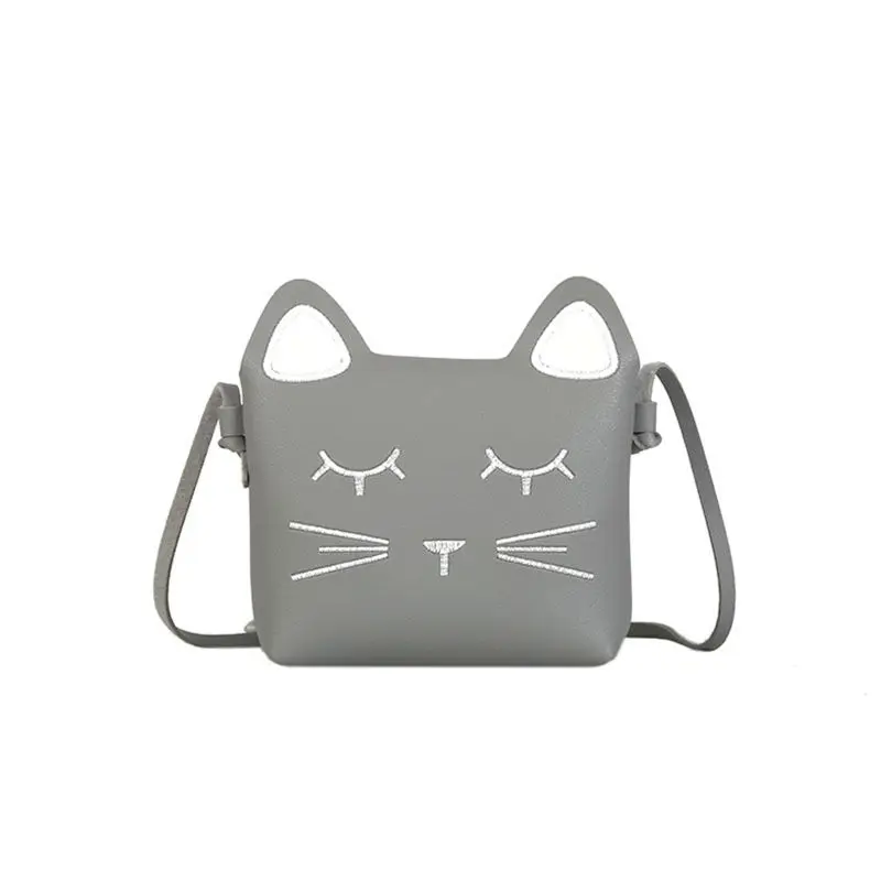 

High Quality New PU Leather Little Girls Purses Pink Cute Cat Shoulder Crossbody Bag for Kids Toddler Girls