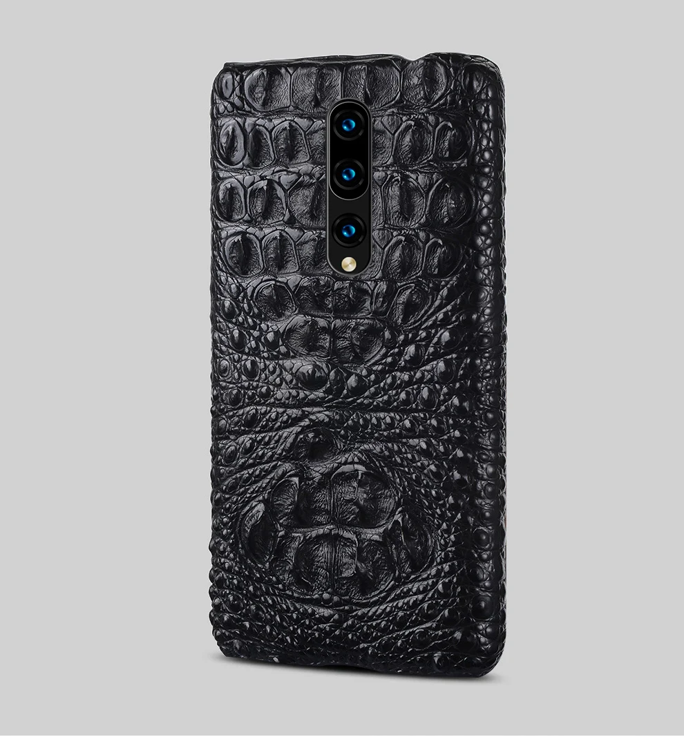 kılıfları 100% IOW Oneplus için telefon kılıfı 6 hakiki timsah Pro 7T Health bir deri kapakları lüks LANGSIDI Bugünün 7Pro indirim 6T 5 Natural 5T 7 artı 6 kılıfları 100% IOW Oneplus 6