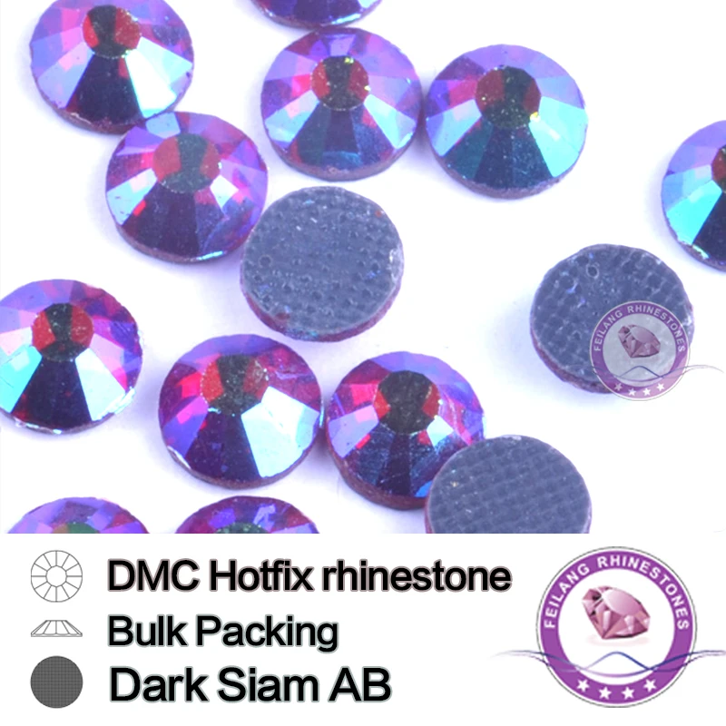 

Dark Siam AB Size SS16 SS20 SS30 Bulking Packing HotFix Rhinestone For Garments Bags And Shoes