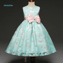 JaneyGao/Платья с цветочным узором для девочек; Новинка года; пышные платья для первого причастия для маленьких детей; свадебные платья без рукавов с бантом; низкая цена