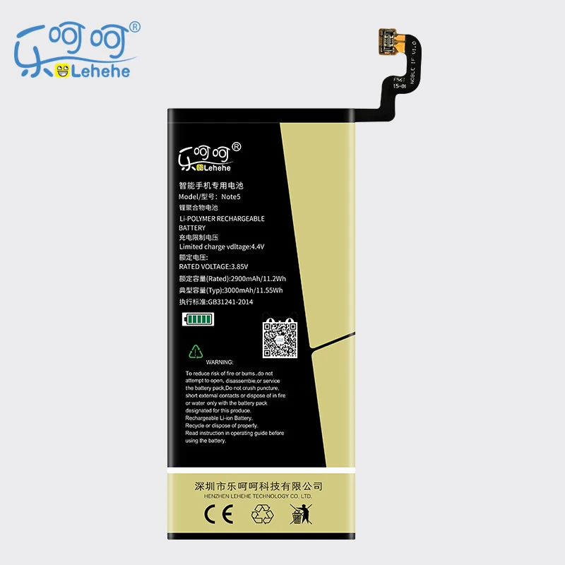 

New LEHEHE EB-BN920ABE Battery For Samsung GALAXY Note 5 N9200 N920t N920c Note5 SM-N9208 N9208 3000mAh with Tools Gifts