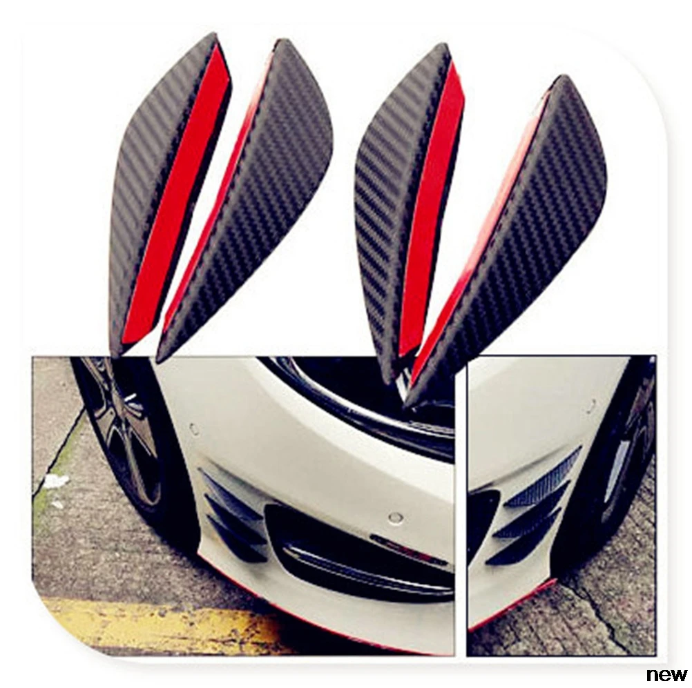 

4Pcs Fiber Car Spoiler Canards Front Bumper fin for Volkswagen VW POLO Golf 4 Golf 6 Golf 7 CC Tiguan Passat B5