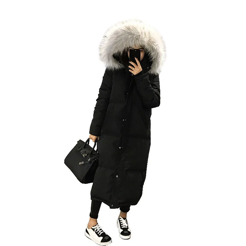 Fourrure À Black Ouatée Rembourré Manteau Femmes Coton Plus La Longue Casaco Taille De camel Parka Capuche Veste Chaud 2018 D'hiver gray Épais Col Inverno w5xqUXT1