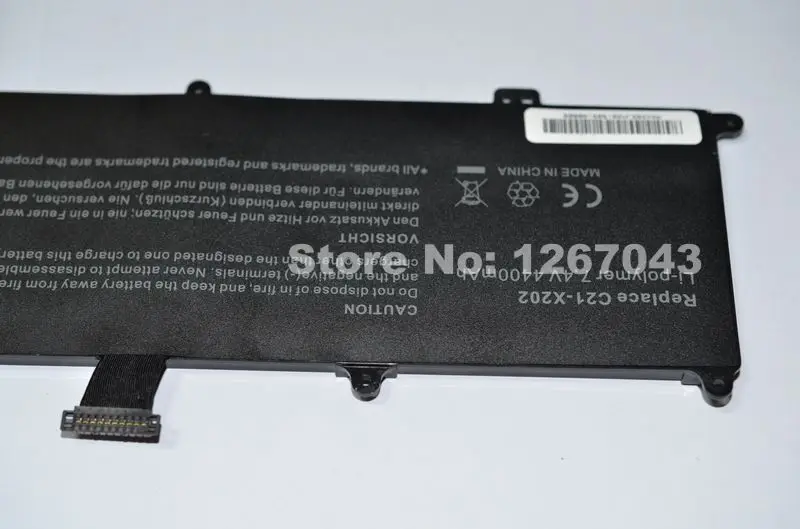 JIGU 4400MAH Battery For Asus VivoBook S200 S200E X202 X202E X201 X201E S200E-CT209H S200E-CT182H C21-X202 C21X202