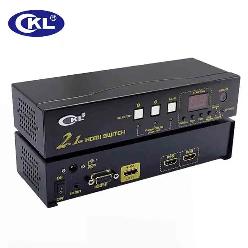 CKL Авто HDMI переключатель сплиттер адаптер 4 порта в 1 выход с ИК пультом управления