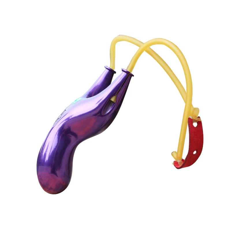 

Slingshot  Aluminum Titanium Alloy Purple Slingshot  Powerful 120*66mm Catapult Slingshots Competitive Bow Device Free Shipping