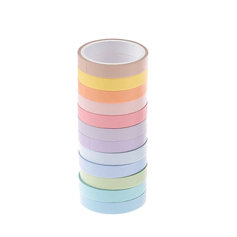 

1Set 12 colors Washi Tape Set Adhesive decoration tapes Masking Stickers Diary Album Stationery School Supplies