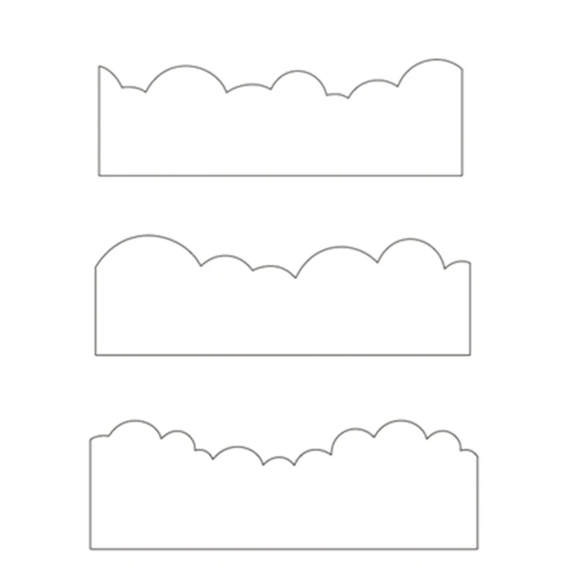 Cloud Wave Line Frame Plastic Stencil For DIY Scrapbooking Decorative Embossing DIY  Cards Crafts Plastic Template Drawing Sheet MB0008S1