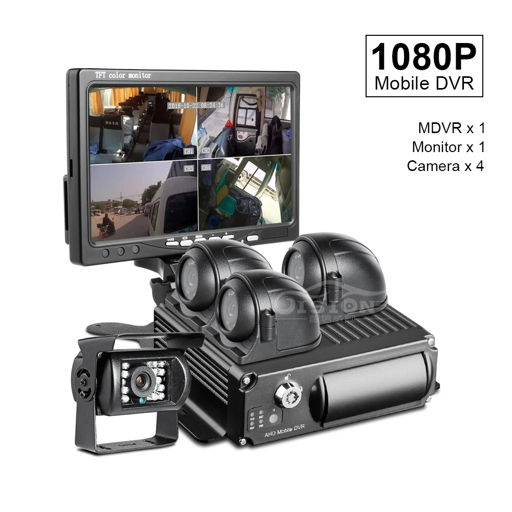 Видеорегистратор автомобильный AHD 1080P 4 камеры + SD|Видеорегистраторы| |