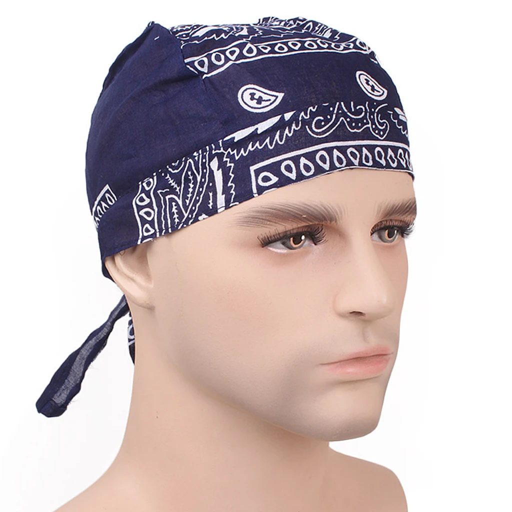 Men Women Durag Cap Headwrap Breathable Wave Cap Muslim Turban Hat for Outdoor Sports