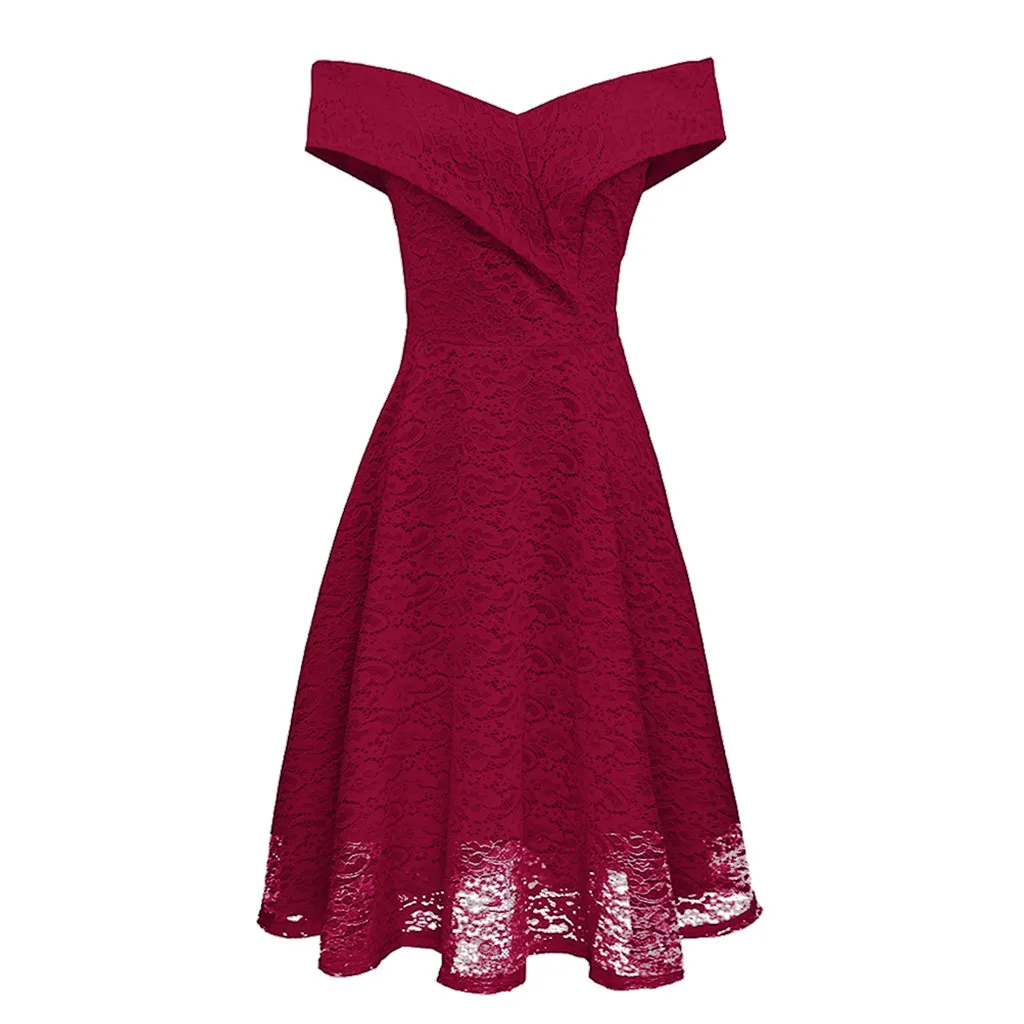 Plus Size Summer Party Dress 2019 White Lace Maxi Dress Women Vintage Dresses Woman Party Night Elegant Off Shoulder Women Dress