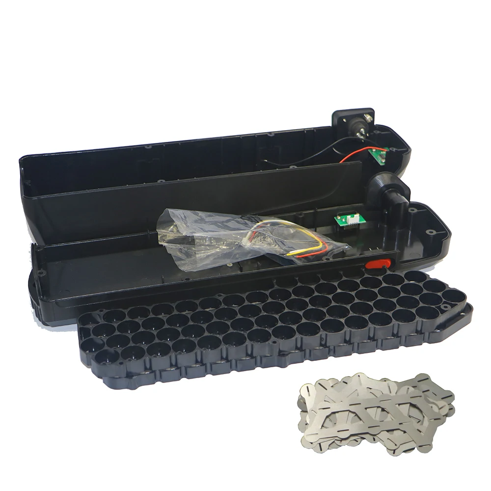 Günstig E bike 48V batterie box + Nickel blätter Lagerung Box lithium Unten rohr Elektrische fahrrad batterie 48V fall Mit freies 18650 halter