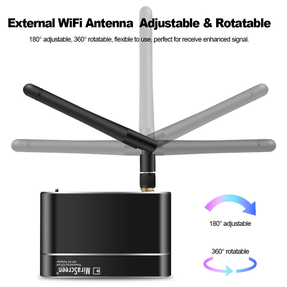Беспроводной ключ X6W с HD дисплеем приемник 1080P Wi Fi зеркальная коробка VGA AV выход