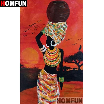 

HOMFUN Full Square/Round Drill 5D DIY Diamond Painting "Oil painting beauty" Embroidery Cross Stitch 5D Home Decor Gift A17968
