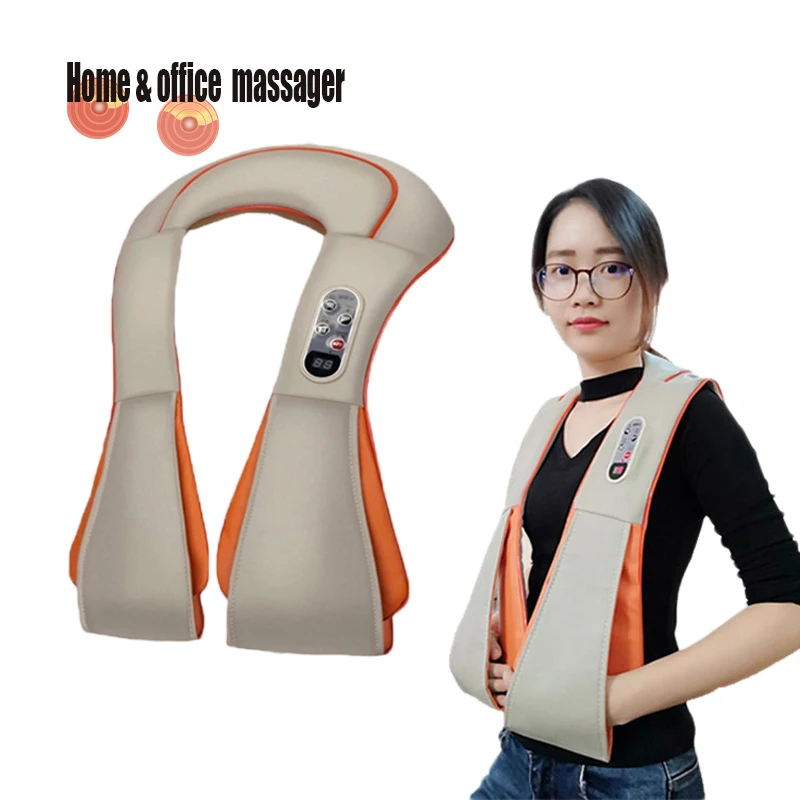 U-shaped electric infrared heating kneading family massager shiatsu back shoulder massager masseur for neck and body