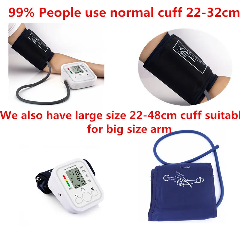 Home-Health-Care-1pcs-Digital-Lcd-Upper-Arm-Blood-Pressure-Monitor-Heart-Beat-Meter-Machine-Tonometer_