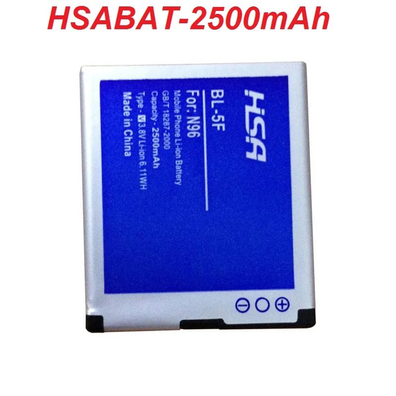 BL 5F 2500mAh аккумулятор для Nokia 6290 E65 N93i 6210 N96 6210S 6710N N95|battery for|battery for nokia2500mah battery |