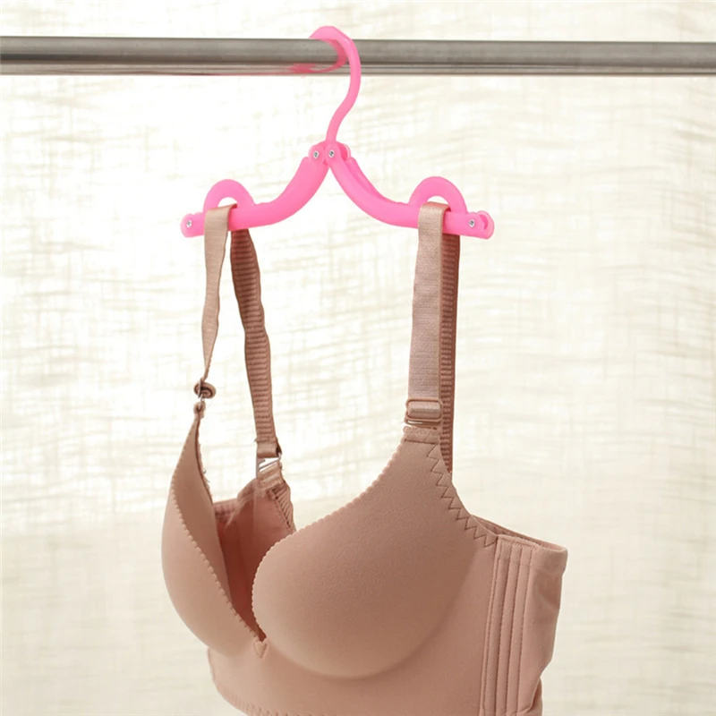 

Portable Travel Folding Clothes Rack Saving Space Clothing Hanger Rack Coat Foldable Colorful Plastic Drying Cloth Hanger