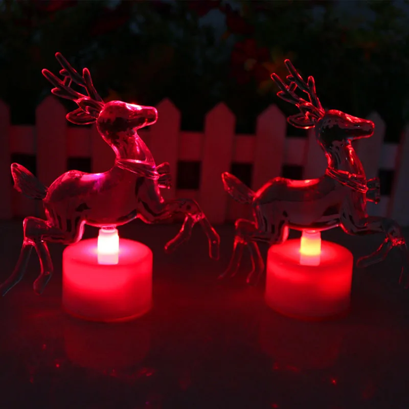 Рождественские олени светодиодный светильник красочные акриловые двойной флэш-красочный свет ночи светодиодный свет Скорость