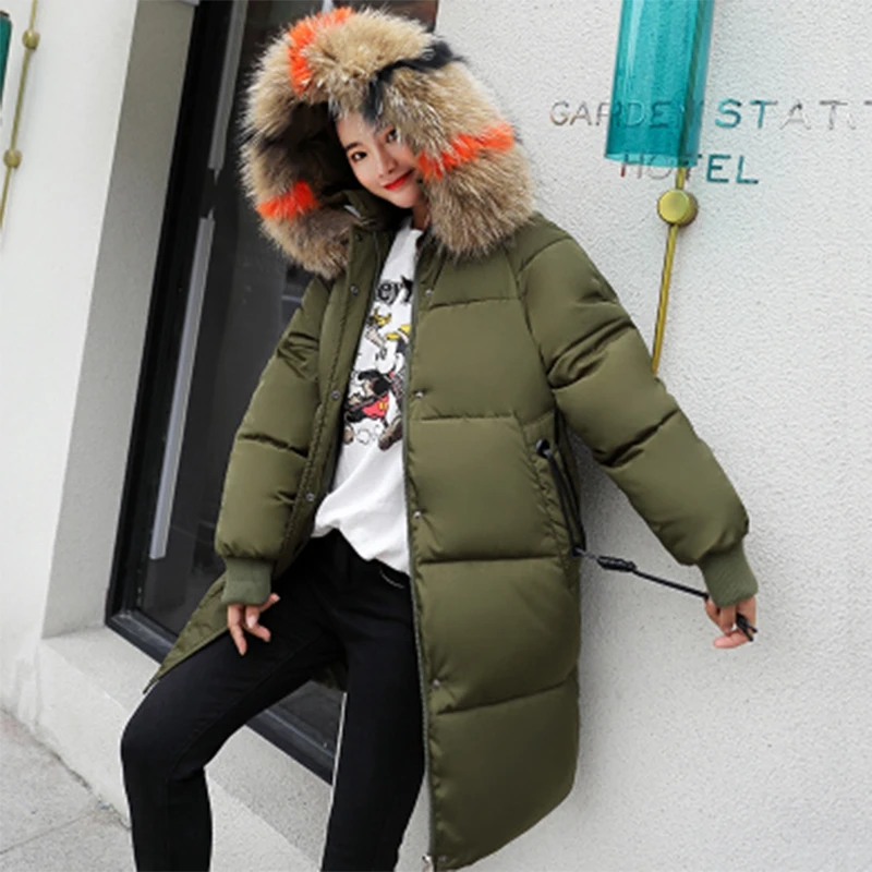 5 Fourrure De Parkas 4 3 Veste La 2 1 Ouatée Parka Femelle Hiver Rembourré Collier Long Le Taille 6 Plus Bas Vers Femmes Chapeau Coloré Épaissie Grand 0YS0g4Ar