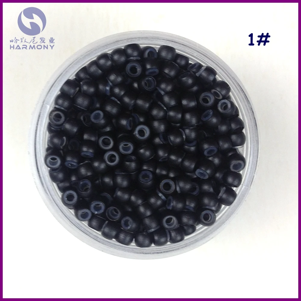 VERY GOOD (1000pcs/bottle, 1bag) 1 BLACK COLOR silicone lined nano ring nano bead for nano ring