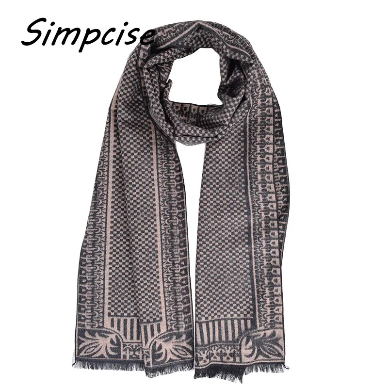 Adult Winter Scarf Scarves Men Cotton Blend Tartan Print Autumn New Fashion Men's Cachecol A3A18914