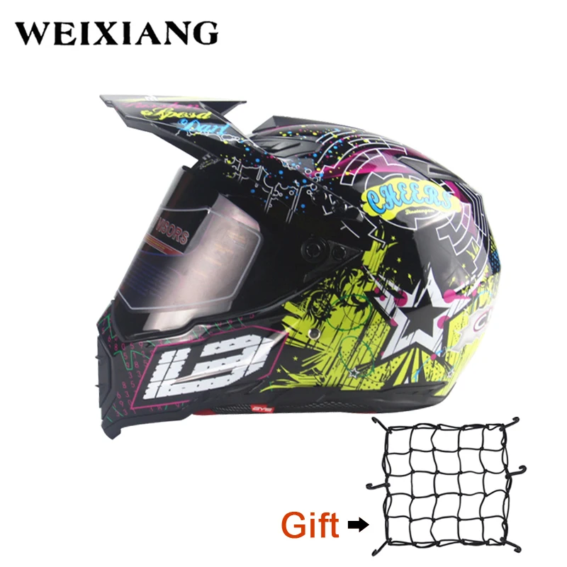 

Universal Motorcycle Full Face Adult Helmet For Biker Cruiser Scooter Touring Mountain Bike Four Seasons Helmet Net Free Send