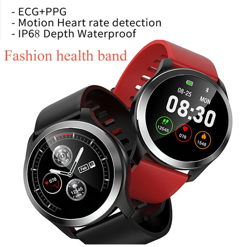 Смарт часы 100% оригинал ECG PPG кровяное давление монитор сердечного ритма