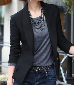 

Women Long Sleeve Slim Business Leisure Lapel Suit Jacket Coat Outwear New Hot Fashion