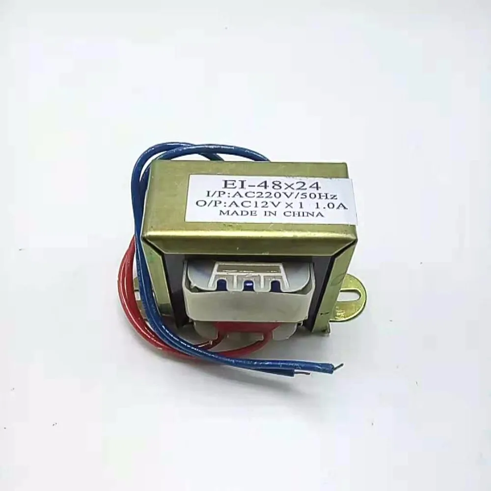 

220V turn single 12V 1A output AC AC power transformer EI48*24 sound speakers electrical accessories 10W